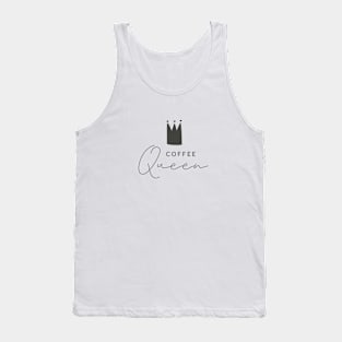 Coffee queen in Darkgrey letters Tank Top